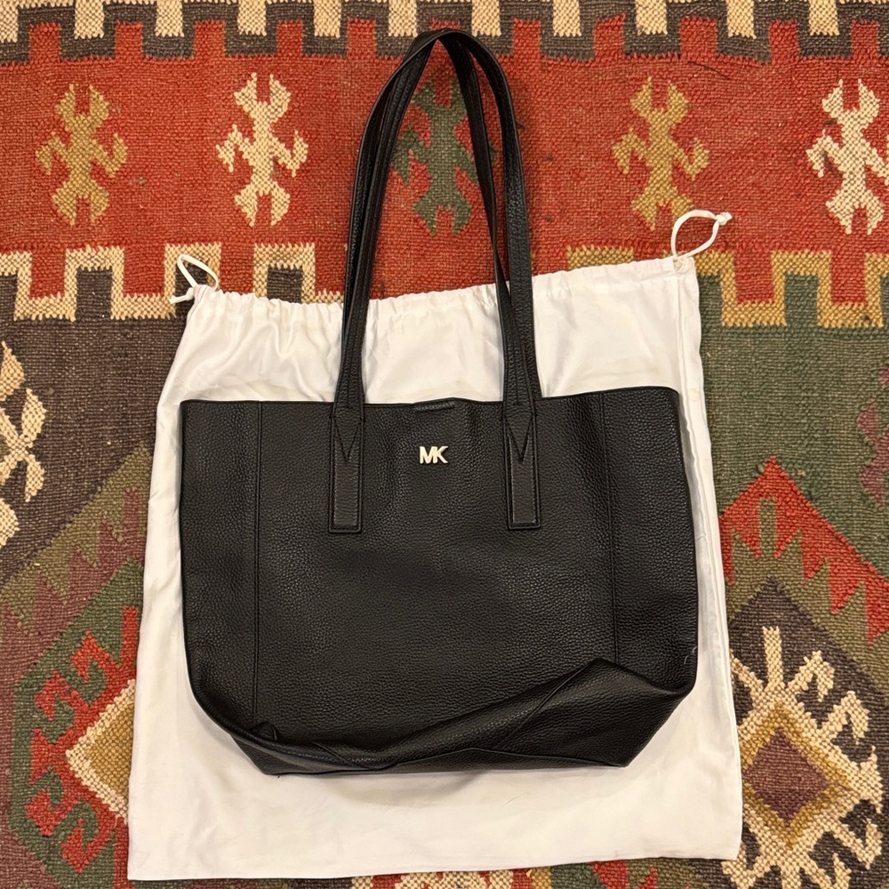 Michael Kors Black Pebbled Leather Tote